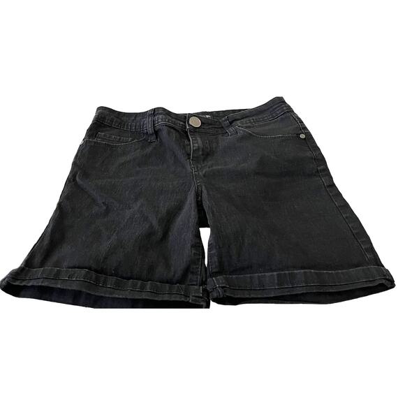 RED BLUE DENIM SHORTS, JUNIORS, 1/25, BLACK - Picture 1 of 10